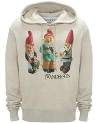 JW Anderson - Katoenen Hoodie Met Print - Lyst