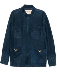 Valentino Garavani - Vlogo Suede Jacket - Lyst