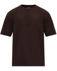 Emporio Armani - Embroidered-Logo Short-Sleeve T-Shirt - Lyst