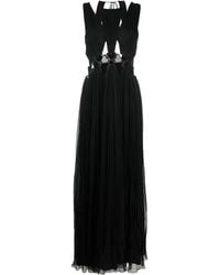 Alberta Ferretti - Cut-Out Halterneck Maxi Dress - Lyst