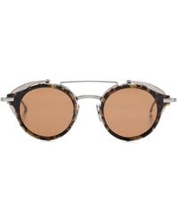 Thom Browne - Tortoiseshell Round Acetate-Metal Sunglasses - Lyst