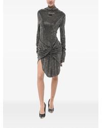 Off-White c/o Virgil Abloh - Rhinestone-Embellished Twist Mini Dress - Lyst