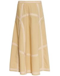 Ulla Johnson - Norah Panelled Midi Skirt - Lyst