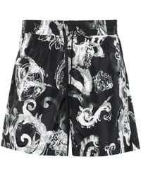 Versace Jeans Couture - Bermuda With Logo - Lyst