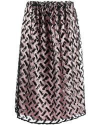 Emporio Armani - Sequinned A-Line Skirt - Lyst