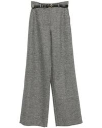 Max Mara - Belted Wool Trousers - Lyst