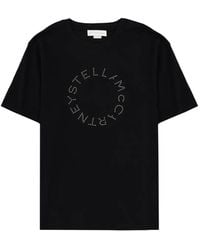 Stella McCartney - Logo-Embroidered Boyfriend T-Shirt - Lyst