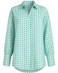 Seafolly - Geometric Print Button Shirt - Lyst
