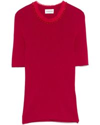 P.A.R.O.S.H. - Bead-Embellished T-Shirt - Lyst