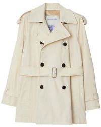 Burberry - Short Belted Trench Coat - Lyst
