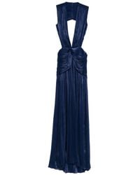 Costarellos - Silla Maxikleid mit drapiertem Ausschnitt - Lyst