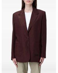 Hanita - Blazer Boutonné À Poches À Rabat - Lyst