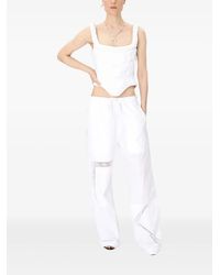 Marine Serre - Regenerated Household Linen Corset Top - Lyst