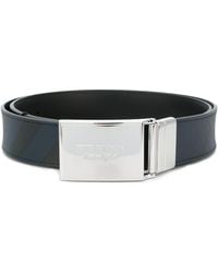 Burberry Cinturón con hebilla con logo - Negro