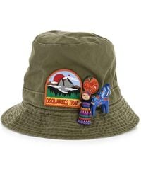 DSquared² - Patch-Detail Gabardine Bucket Hat - Lyst