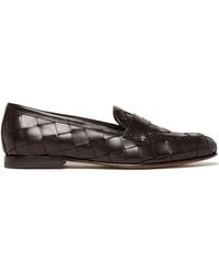 SCAROSSO - Valeria Woven Loafers - Lyst