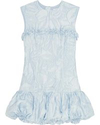 Ganni - Cloqué Corset Mini Dress - Lyst