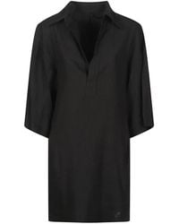 Petar Petrov - Herringbone-Pattern Drawstring-Waist Mini Dress - Lyst