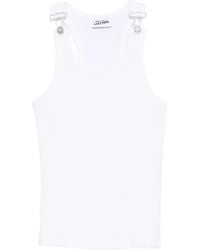 Jean Paul Gaultier - Tank Top With Overall Engraved - Lyst