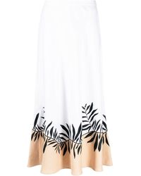 Loro Piana - Leaf-print A-line Skirt - Lyst