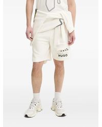 HUGO - Bermudas con logo estampado - Lyst