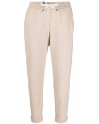 Brunello Cucinelli - Cropped Drawstring Track Pants - Lyst