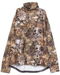 BARBARA BOLOGNA - Graphic-Print Zip-Back Blouse - Lyst