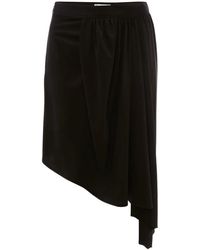 JW Anderson - Asymmetrischer Rock Mit Raffungen - Lyst