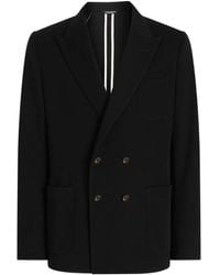 Dolce & Gabbana - Blazer de seda con doble botonadura - Lyst