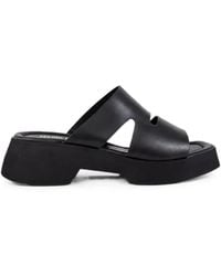 SERGIO MORETTI FIRENZE - Chaussons En Cuir À Découpes - Lyst