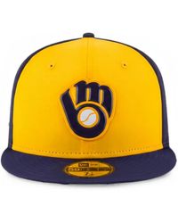 KTZ - 59Fifty Milwaukee Brewers Authentic Bp Fitted Cap - Lyst
