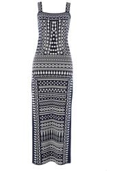 Temperley London - Strappy Patterned Knitted Dress - Lyst