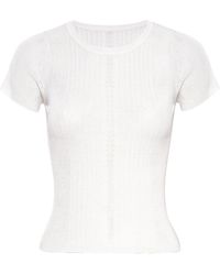 RTA - Crew-neck Knitted Silk Top - Lyst