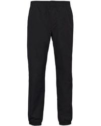 Prada - Pantalon De Jogging En Coton À Taille Élastiquée - Lyst