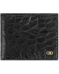 Ferragamo - Alligator-Leather Gancini Wallet - Lyst