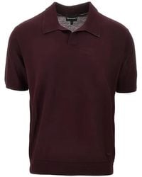 Emporio Armani - Short-Sleeved Knitted T-Shirt - Lyst