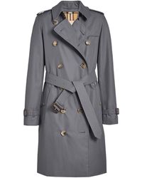 Burberry The Long Kensington Heritage Trench Coat - Grey