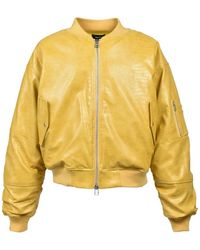 BREATH - Zip-Up Croc-Effect Bomber Jacket - Lyst