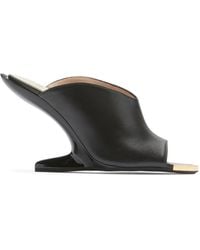 N°21 - Logo-Plaque 100Mm Leather Sandals - Lyst