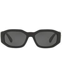 Versace - Medusa Biggie Geometric-Frame Sunglasses - Lyst