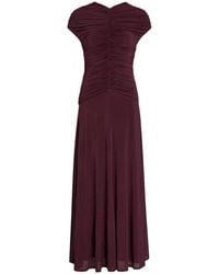 TOVE - Ruched Cap-Sleeve Midi Dress - Lyst