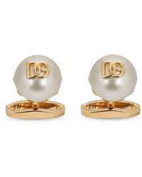 Dolce & Gabbana - Boutons de manchette DG à ornements de perles - Lyst