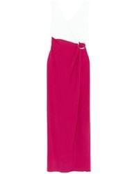 Patrizia Pepe - Robe Longue À Design Colour Block - Lyst