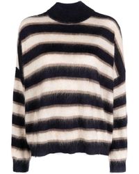 Brunello Cucinelli - Striped Fine-knit Jumper - Lyst