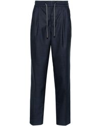 Brunello Cucinelli - Pressed-crease Wool Trousers - Lyst