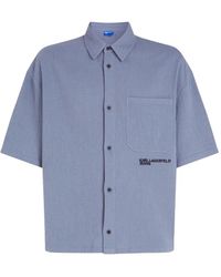 KARL LAGERFELD - Crinkled-Texture Short-Sleeve Shirt - Lyst