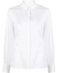 Helmut Lang - Seidenhemd Mit Schlitz - Lyst