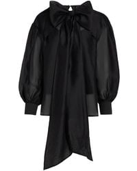 Karl Lagerfeld - リボンディテール ブラウス - Lyst