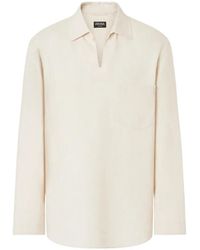 ZEGNA - Long-Sleeved Polo Shirt - Lyst