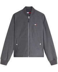 Tommy Hilfiger - Logo-Patch Zip-Up Bomber Jacket - Lyst